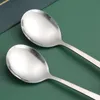 50Set dessert glassskedar efterrätt kakverktyg Studenter Tabellämne Cutly Spoon Set Bear Handle Milk Coffee Stirring Spoon