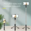 Selfie Monopods 1 PCS Selfie Stick Sem Fio Bluetooth Selfie Stick Com Luz de Preenchimento Tripé Portátil Para Celular Para Android IOS Q231110