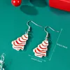 Dangle Earrings Delicate Christmas Tree Biscuit Design Cute Cartoon Style Acrylic Jewelry Adorable Hat