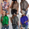 2023 Frauen-Fledermaus-Hülsen-T-Shirt Sommer-neue beiläufige Art- und Weiseleopard-Drucken-Split-Spitzen-T-Stück