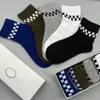 Meias masculinas femininas de grife clássicas meias de algodão com letra ess marca da moda confortável alta qualidade esporte movimento caixa de meia