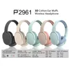 P2961 Cuffie Wireless Bluetooth Music Stereo Stereo Hifi Aurbo Wireless Bass Game Earphone TF/Aux Music Player con mic/rad