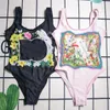 Traje de baño con estampado floral Traje de baño de diseñador para mujer Traje de baño de una pieza de playa de verano Traje de baño de mujer