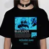 Womens Tshirt Blue Lock Blue Lock Tshirt Kvinnor Grafiska serier Tshirt Girl Anime 2000 -tals Designerkläder 230410