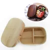 Dinnerware Japanese Wooden Lunch Box Bento With Removable Separator You Can Store The Foods In Good Classification Suitable