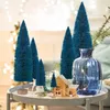zk20 6pcs 크리스마스 트리, 크리스마스 마을 병 브러시 가짜 나무, 탁상 크리스마스 작은 소나무 장식, 크리스마스 장식 크리스마스 파티