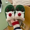 Slippers Pluche Huis Voor Mannen En Vrouwen 2023 Winter Creatieve Leuke Kerst Elanden Ouder-kind Katoen