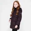 Giacche COTE Ragazze Inverno Lungo Piumino Cappotto leggero Imbottito spesso Giacca in morbido pile con cappuccio 231109