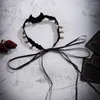 Choker European Halloween Kpop Star Pentagram Charms Cool Moon Black Chain Collar Naszyjnik dla kobiet Egirl Party Cosplay Biżuteria