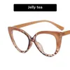 Couleurs Assorties Cat Eye Plain Lunettes Anti Lumière Bleue Vintage Jante Mode Tendance