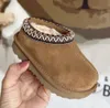 Ug g stövlar för barn småbarn söta tasman ii tofflor tazz baby skor kastanj päls glider fårskinn mode ultra mini boot vinter muls slip-on mockes tossor