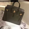 Borse firmate Borse da donna Borsa fatta a mano in pelle di coccodrillo grigio elefante 25 donne portatile di grande capacità