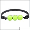 Braccialetti con ciondoli Gioielli Tennis Sport Basket Baseball Bracciale per coppie in cera Regalo per spiaggia estiva Tqfyb Consegna a goccia Dhupd