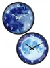 Horloges murales Lune Horloge Lumineuse Commande Vocale Intelligente Verre Silencieux Nordique Moderne Métal Montre Suspendue Cuisine Wanduhren