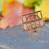 Décorations de jardin Mini chariot en plastique petit modèle de chariot de ferme artisanal modèles minuscules modélisation faux ornement de décor miniature