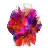 Felpe con cappuccio da uomo 2023 colorata cravatta tintura felpa con cappuccio da uomo stampa 3d divertente bambini ragazzi marca felpa giacca premium pullover elegante