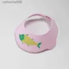 Bonnets de douche Vente chaude mignon bébé shampooing Cap nouveau poisson-chat bébé shampooing Cap avec Protection des oreilles enfants bonnet de douche réglable L231110