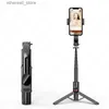 Selfie Monopods L12 Mobile Phone Selfie Stick Foldable Wireless Tripod Bluetooth With Remote Shutter Fill Light Aluminum Alloy Selfie Stick Q231110