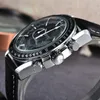 디자이너 고가의 고품질 남자 시계 6 핀 타이밍 다기능 벨트 시계 제조업체 에이전트 감시 스트랩 몬트르 오리엔트 패스