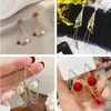 Orecchini a bottone Triangolo Nappa Coreano Dichiarazione lunga Orecchino geometrico per gioielli moda donna Oorbellen Brincos