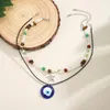 Pendentif Colliers Lacteo Pierre Naturelle Perles Irrégulières Star Charm Collier Bleu Turc Chanceux Oeil Ras Du Cou Pour Les Femmes Fête Boho Bijoux Cadeau