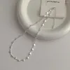 Choker Delikatne urokowe łańcuch szyi sercowego dla kobiet modny srebrny naszyjnik