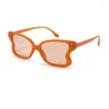 Occhiali da sole 2023 Personalità PC per adulti Eleganti occhiali vintage con protezione UV Trend Blush Eyewear