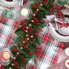 Christmas Decorations Christmas Garland with Lights Berry Door Table Garland Christmas Decorations Lighted Garlands for Stairs Railing Fireplace 231110