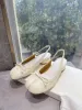 Designer skor kvinnors balettskor tabi ballerina sandaler halv casual skor balett lägenheter fårskinn kalv läder dans casual skor