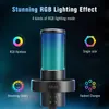 Микрофоны FIFINE Ampligame A8 PLUS USB MIC с управляемым RGB 3 капсулы 4 диаграммы направленности регуляторы усиления Разъем для живого микрофона с возможностью отключения звука 231109