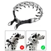 Dog Collars Metal Training Prong Collar Removable Black Pet Link Chain Adjustable Stainless Steel Spike Necklace With Comfort Rubber Tip