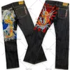 Jeans voor heren Chinese stijl Print Street Hiphop Oversized Jeans Heren Y2K High Street Rock Losse Retro Casual Rechte wijde broek Dames 231110