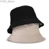 Wide Brim Hats Bucket Hats Summer Bucket Hats Unisex Cotton Foldable Women Fashion Outdoor Sunscreen Hat Solid Color Fishing Hunting Cap Men Beach Cap YQ231110