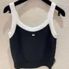 Womens Designer T Shirt French Sticked Suspended Tank Top Spring/Summer 2023 Style Inside Slim Fit Outside Wear Bottom Shirt