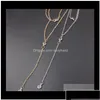 Pendant Necklaces Pendants Charm Mtilayer Long Tassel Chain Necklace Charming Women Gold Color Boho Beach Y Body Jewelry Cr Drop Deli Dhjpu