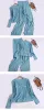 Femmes Automne Vintage Robe à deux pièces Short Set Pitor Sortie à imprimé floral Lantern Chemis de chemisier et poches Shorts courts de ceinture 2024