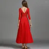 Vestido de dança de salão de renda de arco