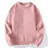 Kvinnors tröjor Autumn Winter Men S Fashion O Neck Solid Color Kinted Pullovers Mens Youthful Vitality Casual Pullover Sweater 231110