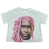 T-shirt Femme ANJAMANOR Baggy T-shirts Vêtements des années 2000 Y2k Streetwear Blanc Tops à manches courtes Été 2023 T-shirts graphiques décontractés D0BD15 230410