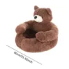 Penne per canili Cuccia per cani a forma di orso Simpatico coccolone Orsetto per gatti Tappetino per dormire Comodo lettino per cani in peluche Cuscino lavabile per animali domestici con fondo antiscivolo 231109