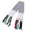 Lenços Palestina Bandeiras Xales Envoltório para Mulheres Inverno Longo Lenço Macio Palestino Hatta Kufiya Keffiyeh Padrão Neckerchief