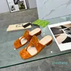 2023-Sandals fashion luxury brand slippers men's and women's houses fashion flip-flops leather classic Dearfoam double-button flat shoes fuzzy slippers