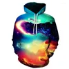 Männer Hoodies Harajuku Stil Übergroße Männer Hoodieersized Hoodie Mode Mit Kapuze Sweatshirt Bunte Muster 3D Druck Straße