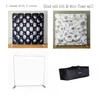 Dekoracja imprezy 1 stojak z podwójną poduszką podwójną czarna sofa 3D Biała papier Kwiaty