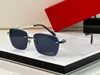 Rayben Sun Glass Occhiali da sole da uomo di fascia alta Oro 18 carati brillanti semplici occhiali da sole senza montatura all'interno della lente in pellicola blu viaggiano comodi e leggeri