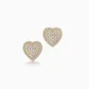 Orecchini a forma di cuore Moissanite Diamond 10K 14K Solid Gold 2023 Orecchini Hip Hop per donna Uomo