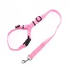 Laisse de sécurité réglable en tissu Nylon multicolore, vente en gros, pour véhicule, chat, chien, ceinture de sécurité pour voiture, laisses pour chiens