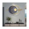 Wall Clocks Luxury Metal Clock Modern Design Geometric Iron Wrought Handmade Mute For Living Room Bedroom Zegar