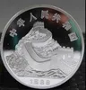 Arts and Crafts Chińskie szanghaj mennica 5 uncji 1988 rok Zodiac smok srebrny medalion