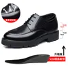 Dress Shoes Elevated shoes men s 8cm summer sandals with elevated leather inside 10cm hollowed out business dress big toe 231110